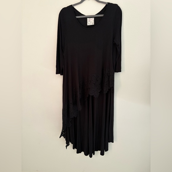 Free People Dresses & Skirts - Free People Black High Low Top With Cut Out Detail Size M